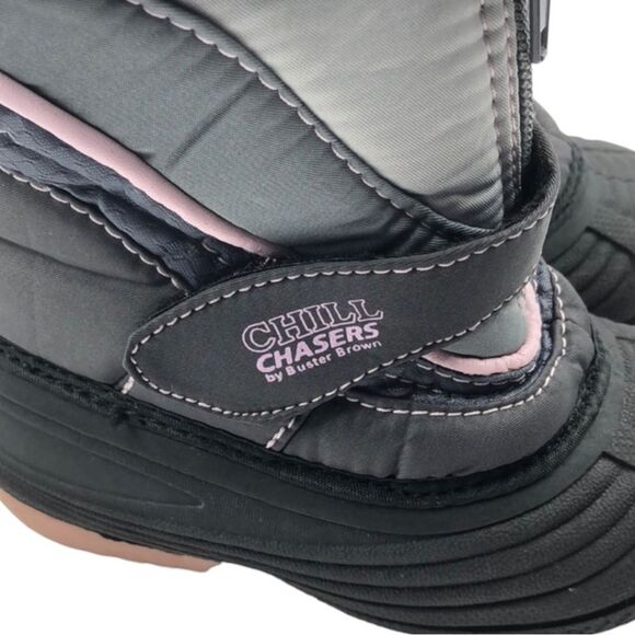 Buster Brown Chill Chasers Black Pink Little Girl’s Boots 7 - Picture 4 of 6